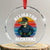 Alligator Alcatraz Florida Crystal Glass Ornament Funny Gator Cop Political Humor Retro Sunset - Wonder Print Shop