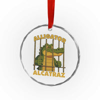 Alligator Alcatraz Florida Everglades Crystal Glass Ornament Funny Political Satire Meme - Wonder Print Shop