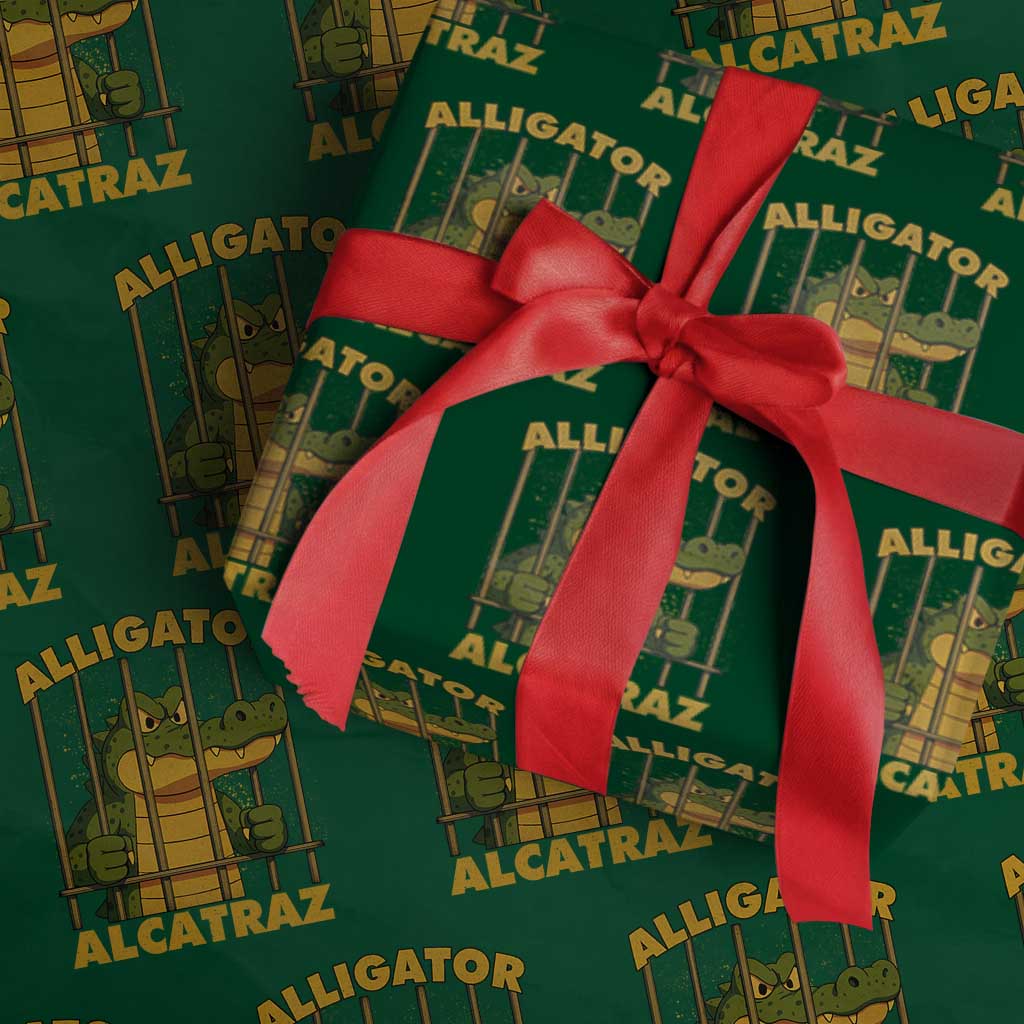 Alligator Alcatraz Florida Everglades Wrapping Paper Roll Funny Political Satire Meme - Wonder Print Shop