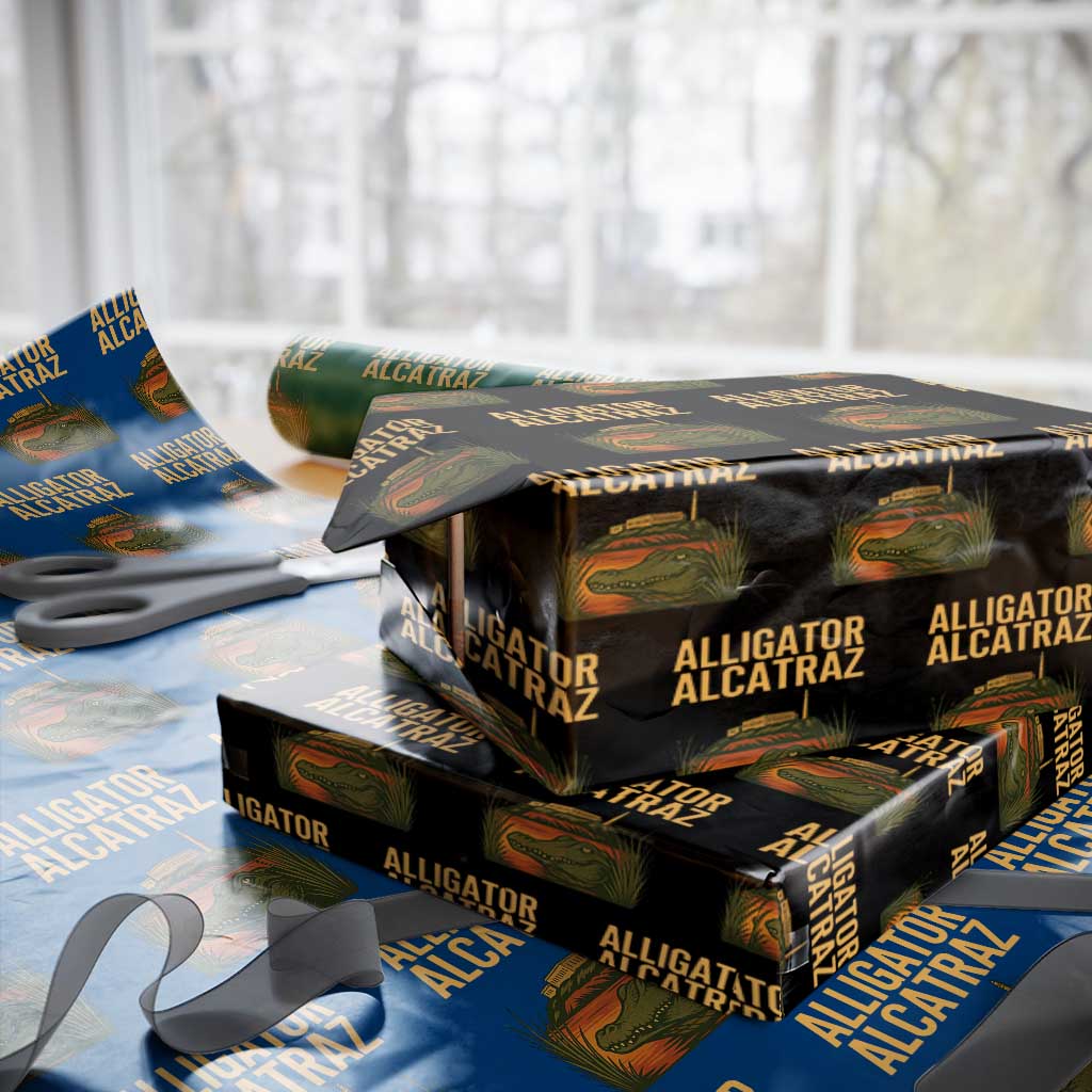 Alligator Alcatraz Florida Wrapping Paper Roll Political Swamp Prison Dark Humor - Wonder Print Shop