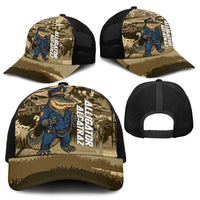Alligator Alcatraz Mesh Trucker Cap Police Gator Rock Penitentiary - Wonder Print Shop