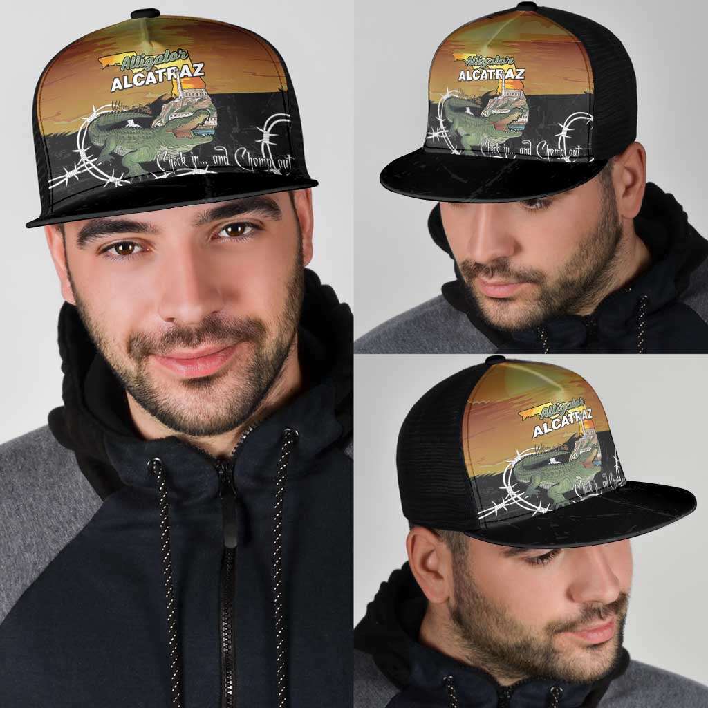 Alligator Alcatraz Mesh Trucker Cap Prison Florida Everglades - Wonder Print Shop