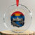 Alligator Alcatraz Political Crystal Glass Ornament Florida Prison State Retro Sunset - Wonder Print Shop