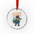 Alligator Alcatraz Political Crystal Glass Ornament Funny Florida Gator Cop with Attitude - Wonder Print Shop