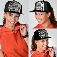 Alligator Alcatraz Snapback Cap Cool Gator Everglades USA Grunge Flag - Wonder Print Shop