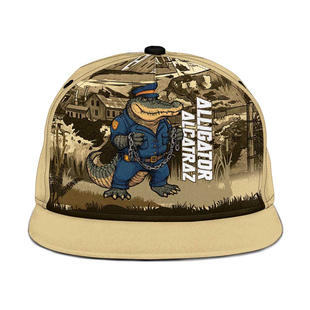 Alligator Alcatraz Snapback Cap Police Gator Rock Penitentiary - Wonder Print Shop
