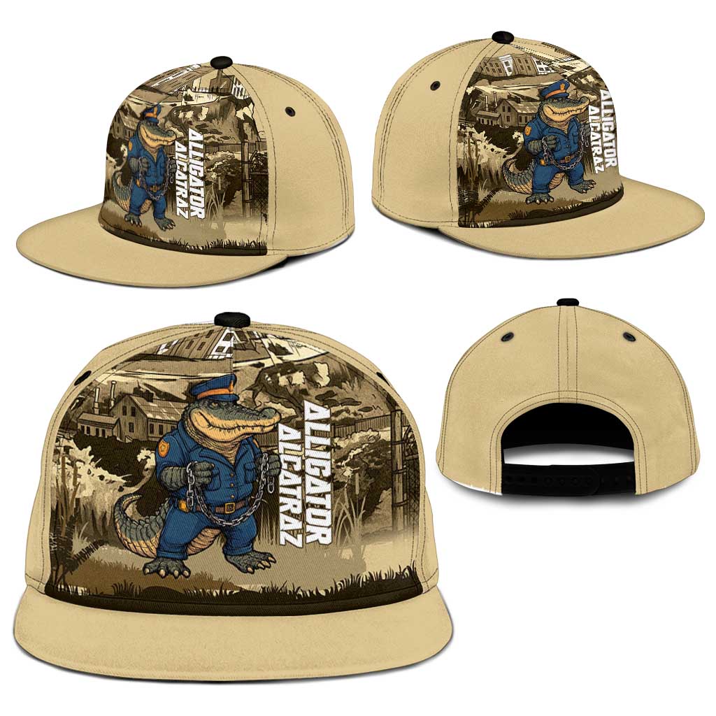 Alligator Alcatraz Snapback Cap Police Gator Rock Penitentiary - Wonder Print Shop