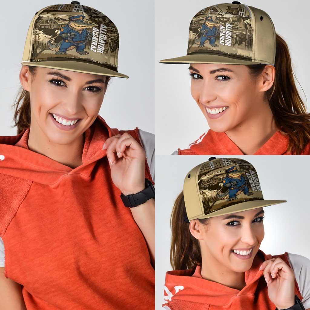 Alligator Alcatraz Snapback Cap Police Gator Rock Penitentiary - Wonder Print Shop