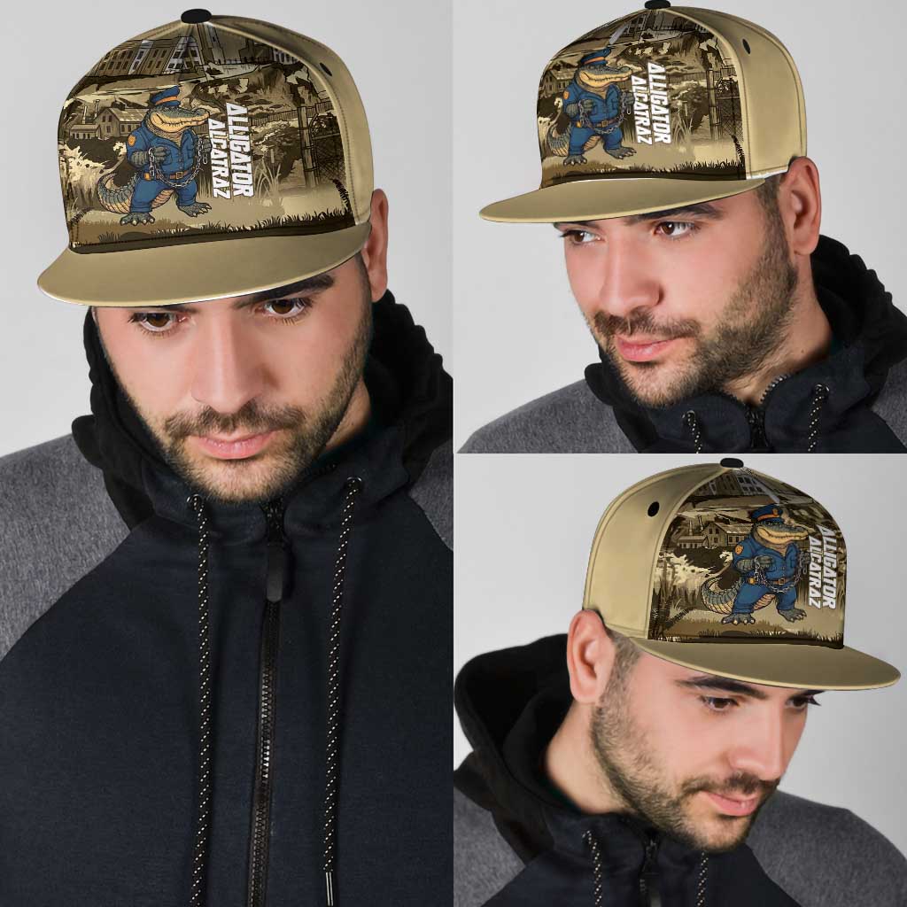 Alligator Alcatraz Snapback Cap Police Gator Rock Penitentiary - Wonder Print Shop