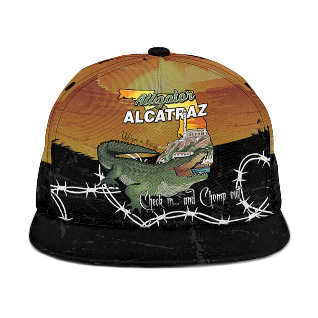 Alligator Alcatraz Snapback Cap Prison Florida Everglades - Wonder Print Shop