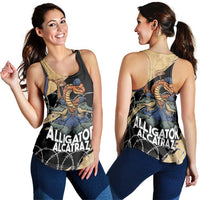 Alligator Alcatraz Women Racerback Tank Gator and Python Restricted Area - Wonder Print Shop