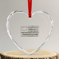 Alligator Hunting Camo American Flag Heart Crystal Glass Ornament Louisiana Bayou Hunter Gift