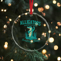 Alligators Against Alcatraz Crystal Glass Ornament Everglades Florida for Human Rights TS02