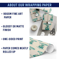 Alligators Against Alcatraz Wrapping Paper Roll Everglades Florida for Human Rights - Wonder Print Shop