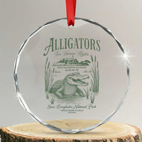 Alligators for Human Rights Crystal Glass Ornament Save Everglades Alcatraz TS02