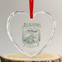 Alligators for Human Rights Heart Crystal Glass Ornament Save Everglades Alcatraz - Wonder Print Shop