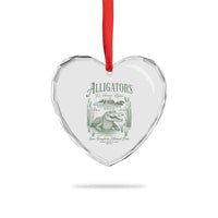 Alligators for Human Rights Heart Crystal Glass Ornament Save Everglades Alcatraz - Wonder Print Shop