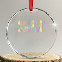 Aloha Hawaii Crystal Glass Ornament Flower Summer Hawaiian Island TS10