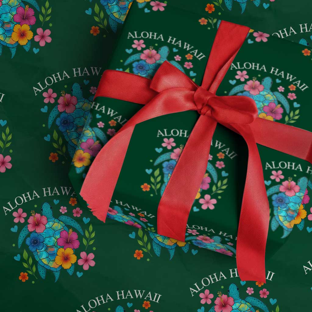 Aloha Hawaii Wrapping Paper Roll Sea Turtle Summer Hawaiian Island - Wonder Print Shop