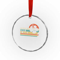 Aloha State Of Mind Crystal Glass Ornament Tropical Hibiscus Floral