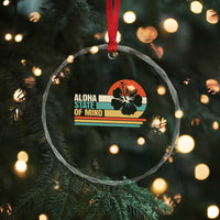 Aloha State Of Mind Crystal Glass Ornament Tropical Hibiscus Floral