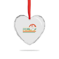Aloha State Of Mind Heart Crystal Glass Ornament Tropical Hibiscus Floral