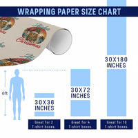 Aloha Tropical Pineapple Christmas Wrapping Paper Roll Vintage Beach Xmas Gift