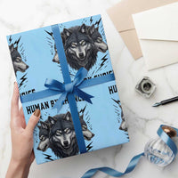 Alpha By Choice Human By Chance Wolf Mindset Quote Wrapping Paper Roll