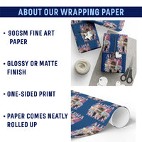 Alpha Male Cat Wrapping Paper Roll Funny Rainbow Kitten Meme Bootleg