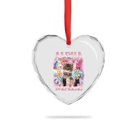 Alpha Male Cat Heart Crystal Glass Ornament Funny Rainbow Kitten Meme Bootleg