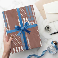 Alpine Skiing Skier Wrapping Paper Roll Vintage American Flag Winter Sport - Wonder Print Shop
