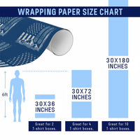 Alpine Skiing Skier Wrapping Paper Roll Vintage American Flag Winter Sport - Wonder Print Shop