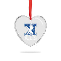 ALS Awareness Heart Crystal Glass Ornament Baseball Strike Out ALS Support