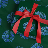ALS Awareness Wrapping Paper Roll Blue Ribbon Stronger Survivor