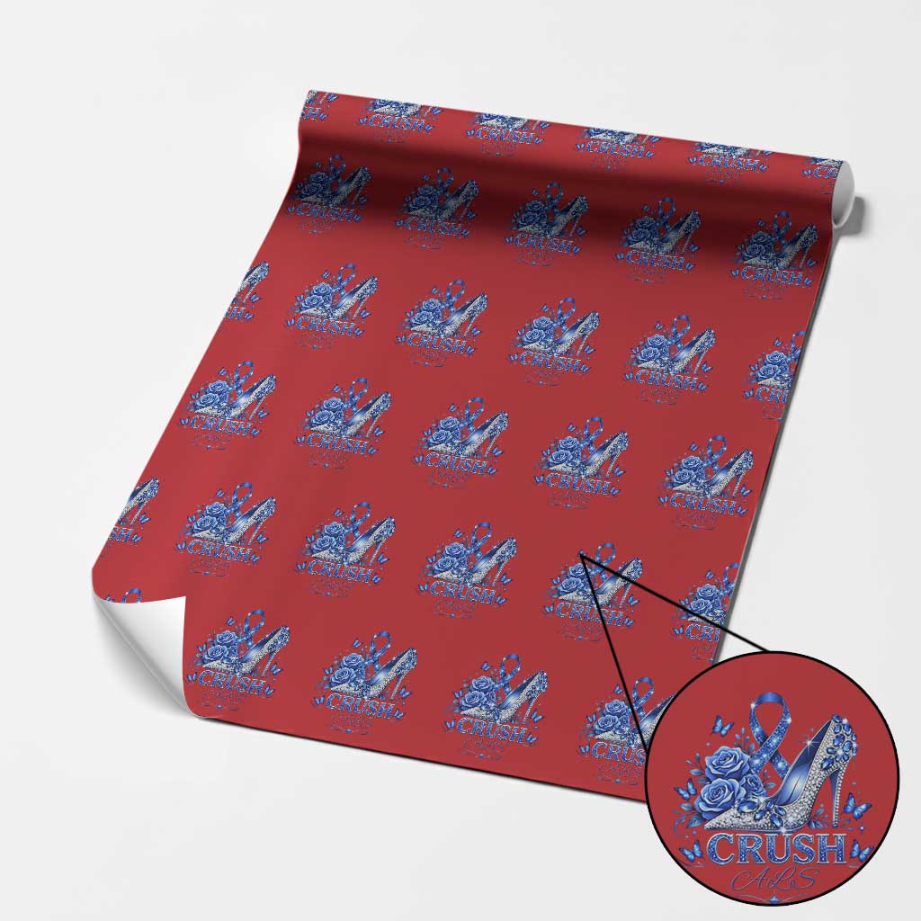 ALS Awareness Wrapping Paper Roll Blue Ribbon Women Crush ALS