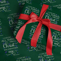 ALS Awareness Wrapping Paper Roll I Can Do All Things Through Christ Butterfly Bible Verse Motivational