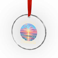 Always Chasing Sunsets Crystal Glass Ornament Summer Vacation Travel Gift