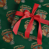 Always Use A Condiment Cover Your Wiener Funny Hot Dog Wrapping Paper Roll
