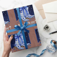 Am I Okay Wrapping Paper Roll Boot Cowgirl Coquette Bow - Wonder Print Shop
