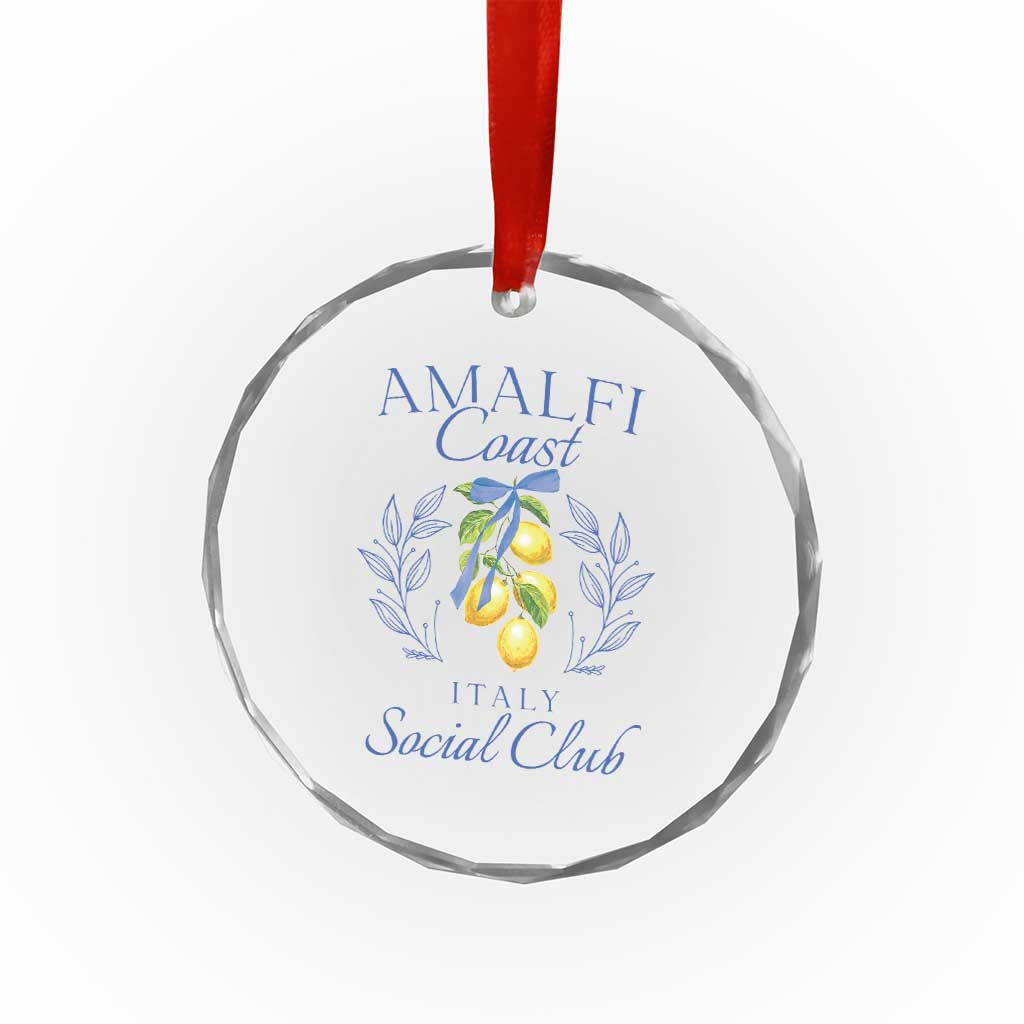 Amalfi Coast Crystal Glass Ornament Sorrento Italy Vacation Gift - Wonder Print Shop