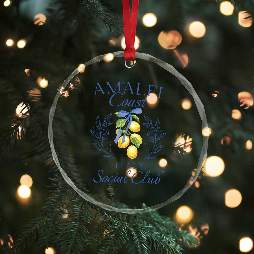 Amalfi Coast Crystal Glass Ornament Sorrento Italy Vacation Gift - Wonder Print Shop