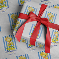 Amalfi Coast Italy Lemon Gelato Wrapping Paper Roll La Dolce Vita Citrus Summer Travel Vintage Coastal