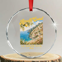 Amalfi Coast La Dolce Vita Italy Crystal Glass Ornament Vintage Summer Amalfi Coast