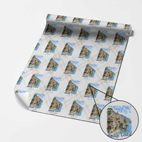 Amalfi Coast Wrapping Paper Roll La Dolce Vita Italy Coastal Village Vintage Mediterranean Paradise
