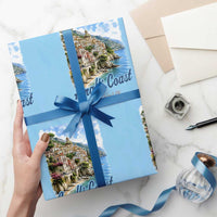 Amalfi Coast Wrapping Paper Roll La Dolce Vita Italy Coastal Village Vintage Mediterranean Paradise
