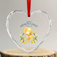 Amalfi Coast Limoncello Gelato Heart Crystal Glass Ornament La Dolce Vita Italy Lemon Dessert Summer