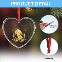 Amalfi Coast Limoncello Gelato Heart Crystal Glass Ornament La Dolce Vita Italy Lemon Dessert Summer