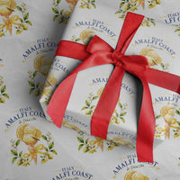 Amalfi Coast Limoncello Gelato Wrapping Paper Roll La Dolce Vita Italy Lemon Dessert Summer