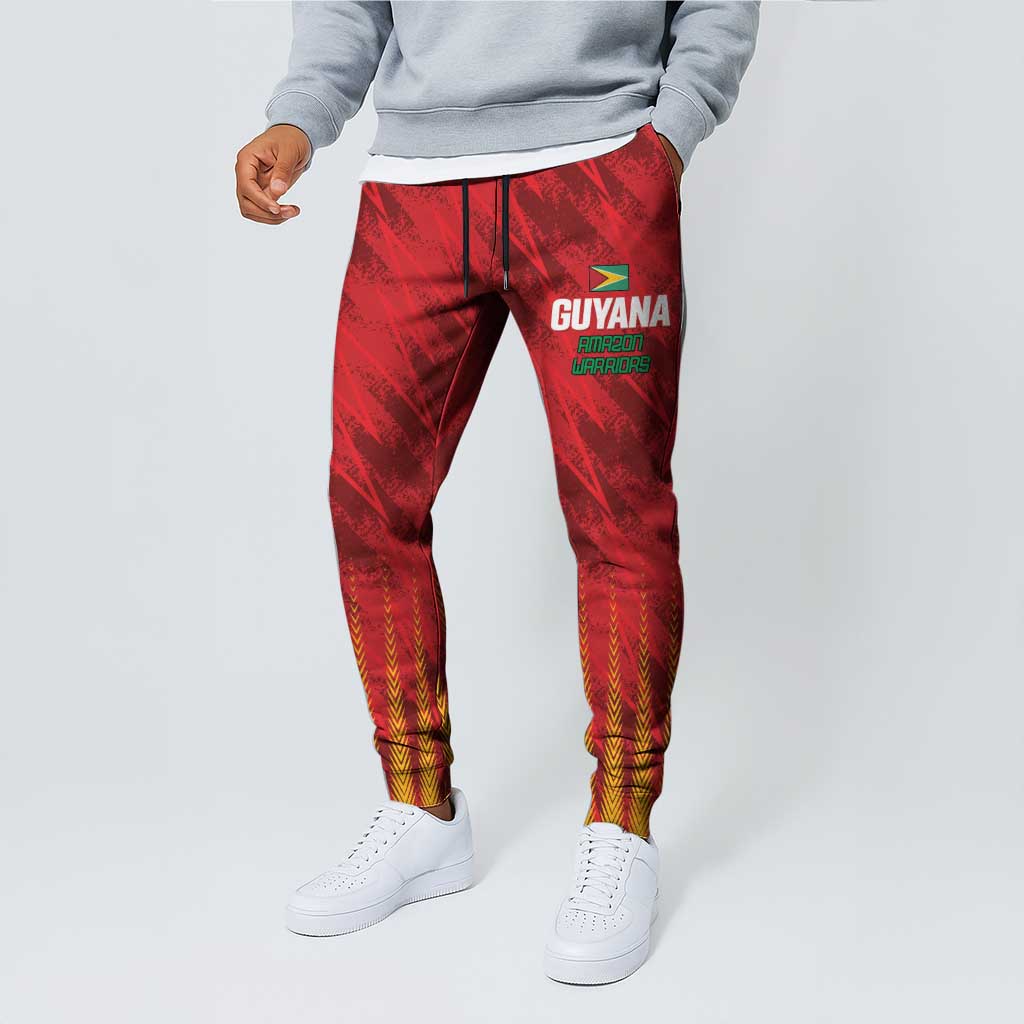 Amazon Warriors Guyana Cricket Jogger Pants Ready For Glory Red Version - Wonder Print Shop