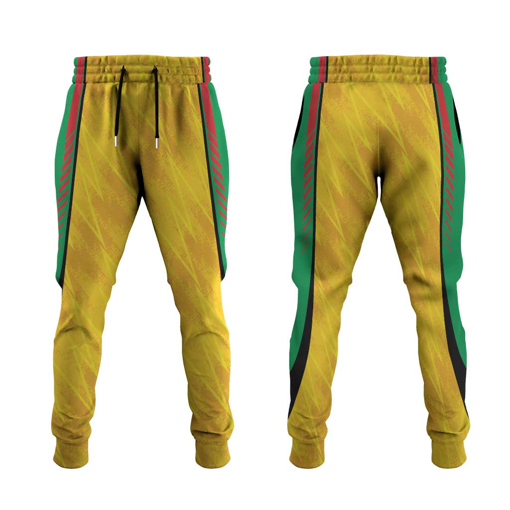 Amazon Warriors Guyana Cricket Jogger Pants Ready For Glory Yellow Version - Wonder Print Shop